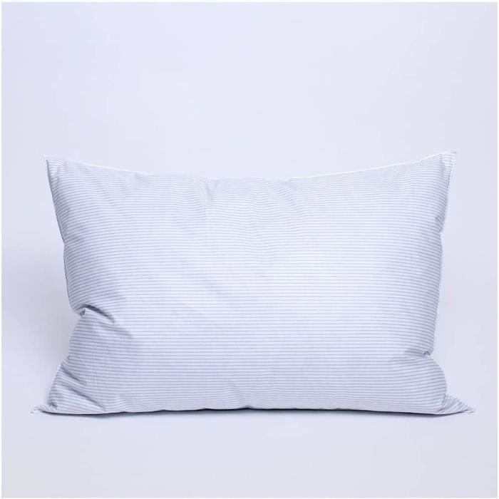 Lot De 2 Oreillers Plume Et Duvet D'oie 48x74 Cm - Rectangulaires - Fermeté Moyenne