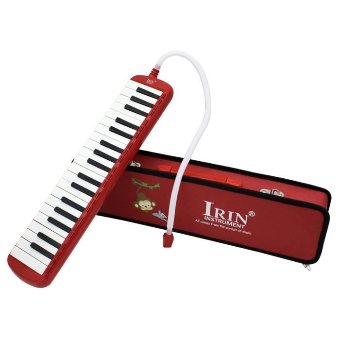 IRIN KIT 37 Clé Mélodica Avec Sac Dur Embout Chiffon Tube Cadeau ROUGE
