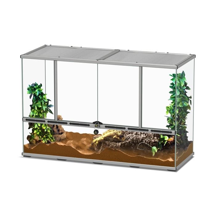 Meilleurs prix pour Terrarium paludarium reptile et amphibien 118x45x75 - Terratlantis Gris