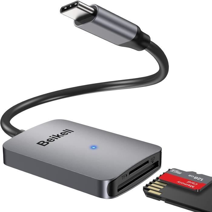 Lecteur Carte Micro SD USB-C - Adaptateur Mémoire Pour Smartphone, Tablet, PC