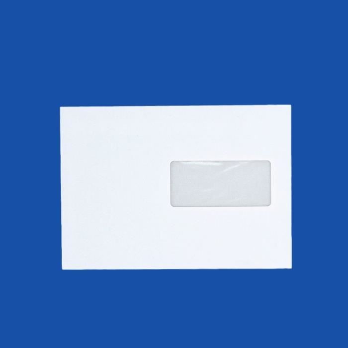 lot de 50 enveloppe courrier A5 avec fenêtre - C5 papier velin blanc 90g  format 162 x 229 mm une enveloppe blanche avec fermeture ba