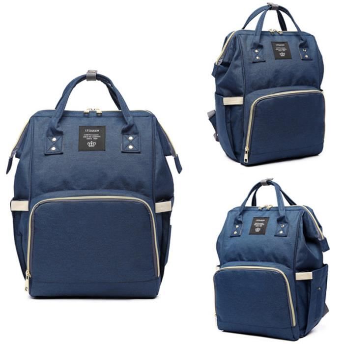 Sac à Langer Multifonction Maternité - 40x25x15cm, Étanche, Poches Isothermes - Pour Bébé, Voyage, Poussette