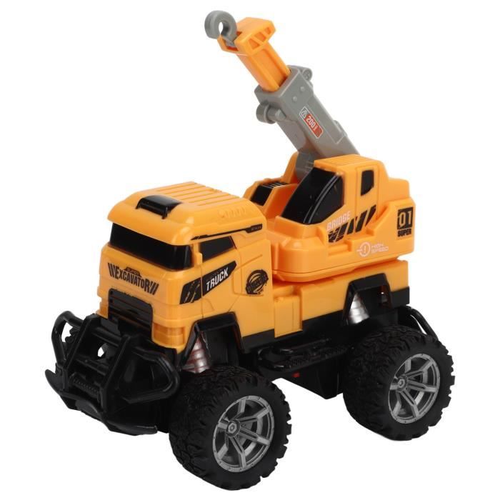 JONRRYIN Grue à Tour Télécommandée 138 Cm – 6 Canaux 2,4 GHz – Rotation 680° – Jeu De Chantier Avec Lumières