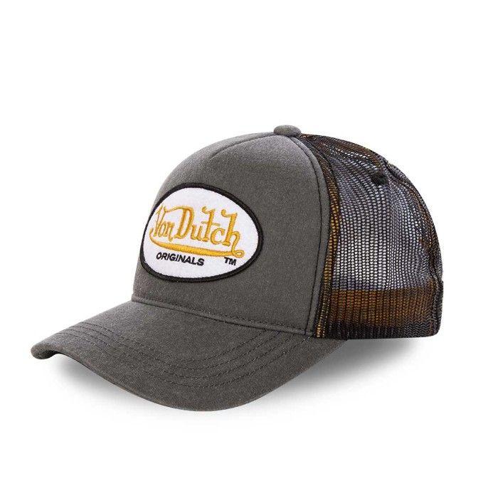 Casquette baseball homme Von Dutch Originals filet Gris