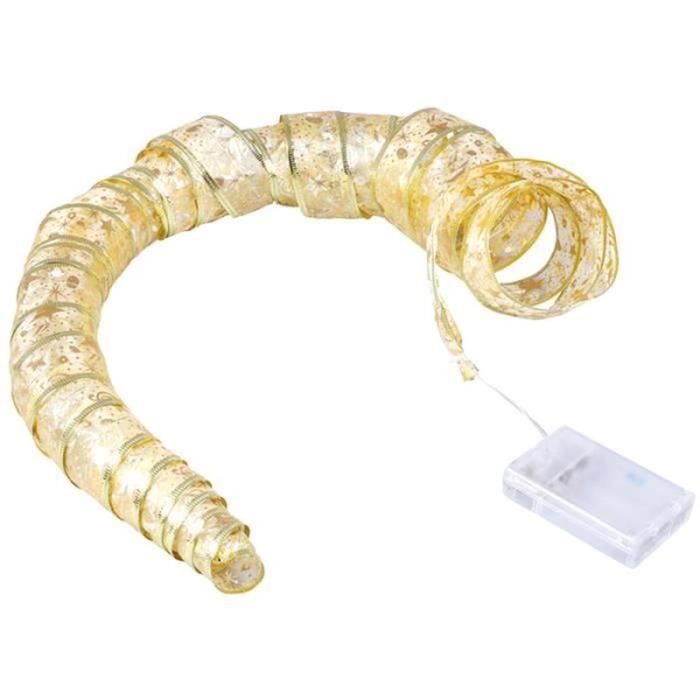 Guirlande Holographique Dorée Pour Sapin De Noël - 2 Mètres, Effet Iridescent, Décoration Fête