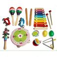 CONFO 14PCS Instruments de Musique Jouets de Percussions Instruments avec Sac de Transport Pour Enfant Comme Cadeau à Noël,Anniversa-1