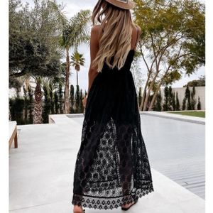 robe de cocktail longue noire