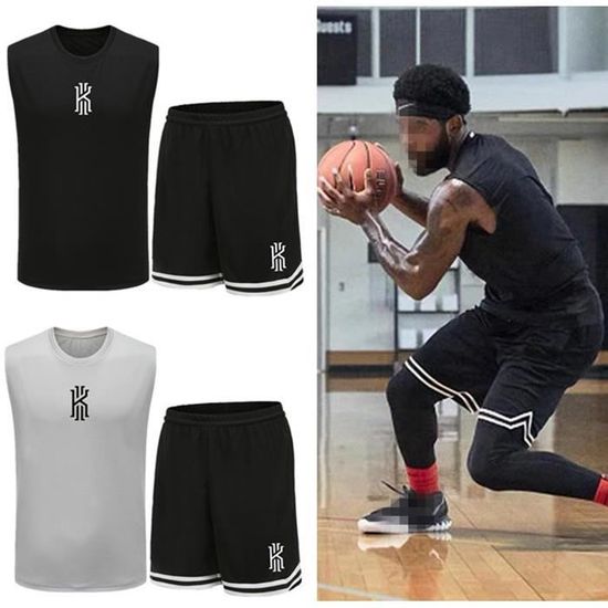 Maillots De Basketball Irving Basket Basketball T Shirt Et Short Ensemble Noir Cdiscount Sport