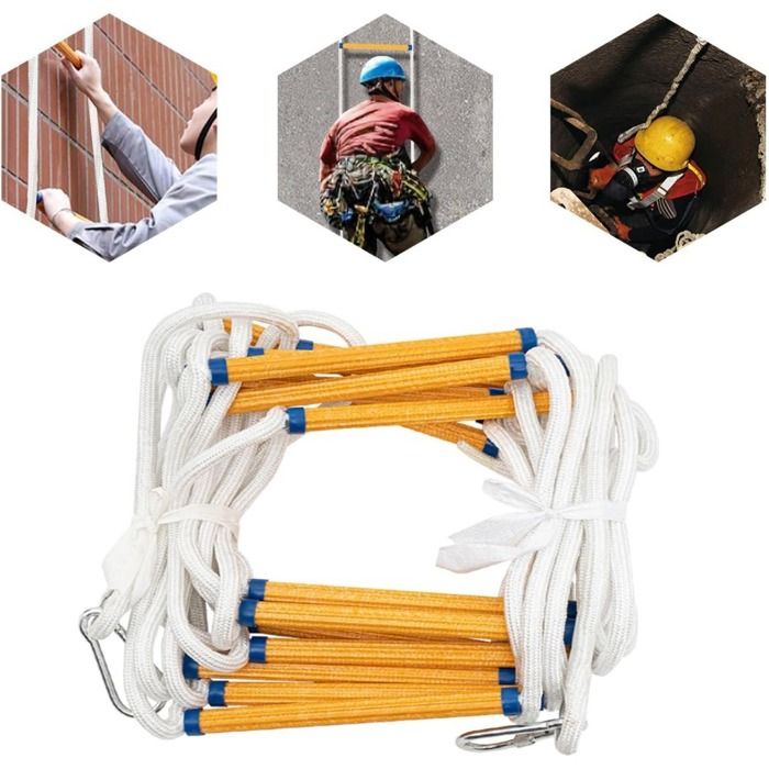 Échelle De Secours Ignifuge, Longueur De 10m, Capacité De Charge