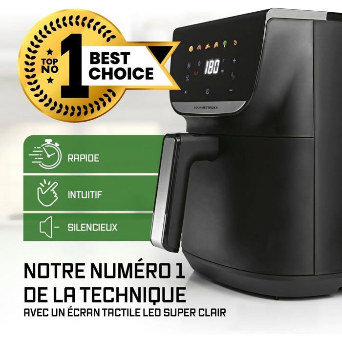 Acheter Friteuse à Air 4,5 L Sans Huile, 1200 W, Multifonction, Multifonction, écran LCD Tactile, Friteuse à Pizza Pour Frites