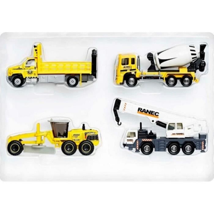 Matchbox Coffret Construction 4 Engins de chantier Cdiscount Jeux Jouets
