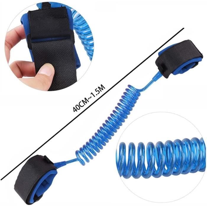 Harnais Anti-Perte Enfant 2,5M - Bracelet Sécurité Poignet Bébé Avec Laisse Réglable Et Verrou
