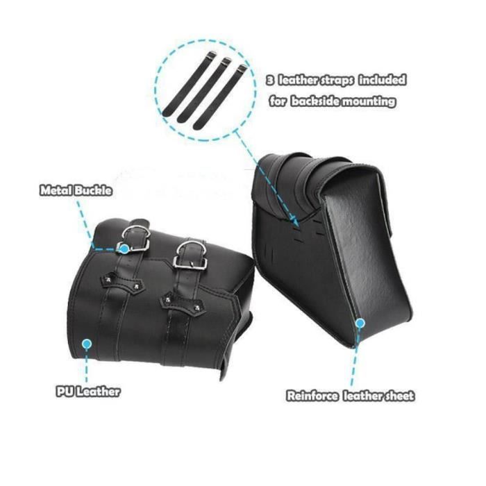 Sacoches De Selle Moto En Cuir De Chèvre, Faites Main Pour Sportster, 5L, Marron