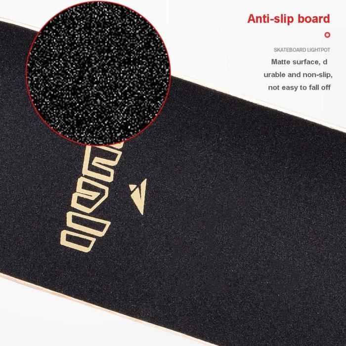 TSRLXYZ Longboard Débutant 79cm - Érable, Double Bascule, Roues PU, Charge Max 150kg