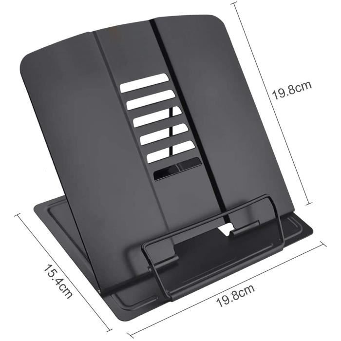 Support Lecture Prévention Myopie Pupitre De Lecture Sur Pied Réglable – Support Livre Cuisine, Lit, Musique, IPad – Hauteur 55-170 Cm, 360° Pivotant