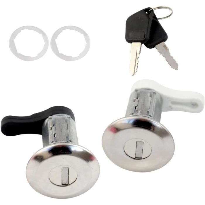 Kit 2 Barillets Serrures Portes Avant Gauche + Droite Avec Clés - Compatible Peugeot 106, 205, 309, 405 - Réf. 91700A 9170.0A