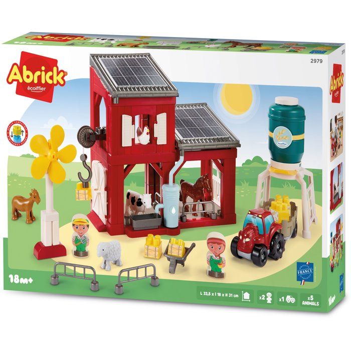 Ecoiffier 3021 La fattoria Abrick Gioco di costruzione per bambini a p