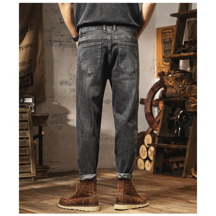 Jeans Umberto Bilancioni Délavé Noir Taille 52 EU (34US) - Coupe Relaxed, Italien, Occasion TB état