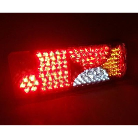 Paire De Feux Arrière LED 12V - 6 Fonctions Pour Remorque/Caravane/Camion - Neuf