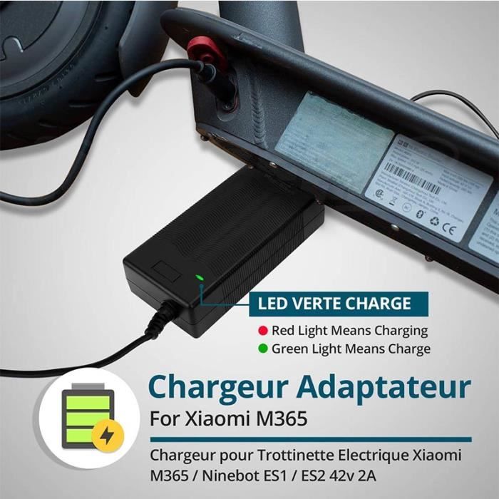 Chargeur trottinette électrique 42V / 2A. Pour batterie de 36V. (Xiaomi,  Aovo Pro, Ninebot ..) à seulement 39.99 € sur