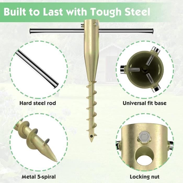 QmjdDymx Parapluie Brèche Broyeur Lourd En Métal De Plage De