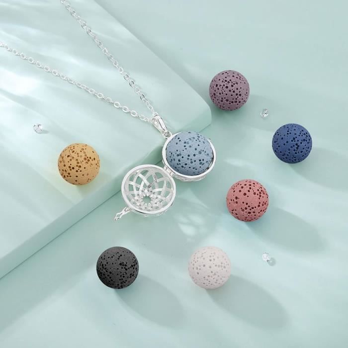 Maromalife Collier Diffuseur D'huiles Essentielles, Médaillon D