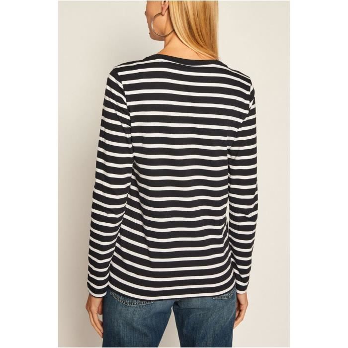 Tee shirt ray en coton Tommy Hilfiger Femme Blanc Cdiscount