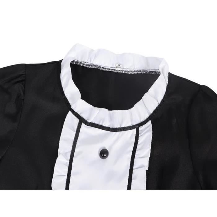 AmzBarley Costume de Cosplay Anime Tenue de Femme de Chambre Française