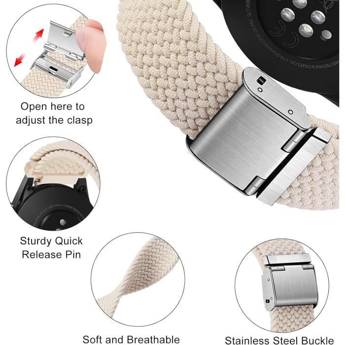AGUPERFIT Lot de 3 bracelets de montre à dégagement rapide de 22 mm