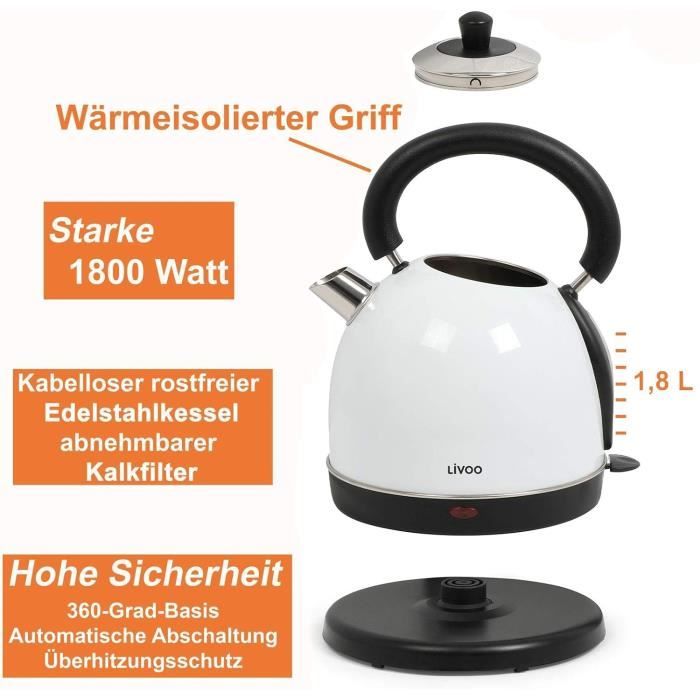 Retro Set Petit-Déjeuner Bouilloire 1,8L Sans fil, Grille-Pain 2 Larges Tranches, SWAN, STP7050CNEU, 850, Crème Retro Set Petit-Déjeuner Bouilloire 1,8L Sans fil, Grille-Pain 2 Larges Tranches, SWAN, STP7050CNEU, 850, Crème