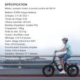 DERUIZ AMBER 20 Pouces Vélo électrique 500W 48V Fat VTT pliable Ebike Electric Bike, 624Wh Batterie 38km/h pour Adulte(Noir)-3