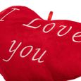 Deuba Ours en peluche brun XL 100cm nounours avec coussin coeur rouge "I love you" jouet cadeau-3