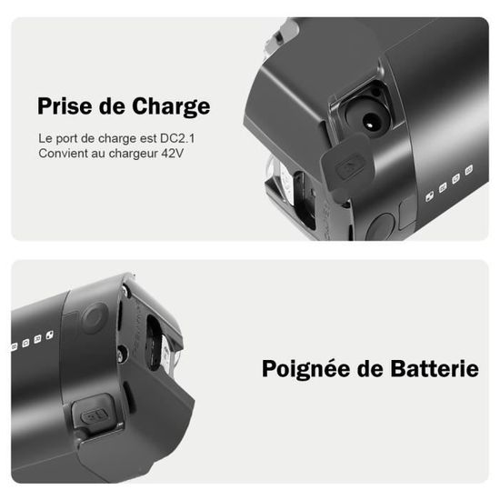 Batterie 36V 13Ah Pour Vélo électrique SideClick Silver – Compatible Zündapp, Kreidler, 468 Wh, BMS, 1000 Cycles, 2,7 Kg