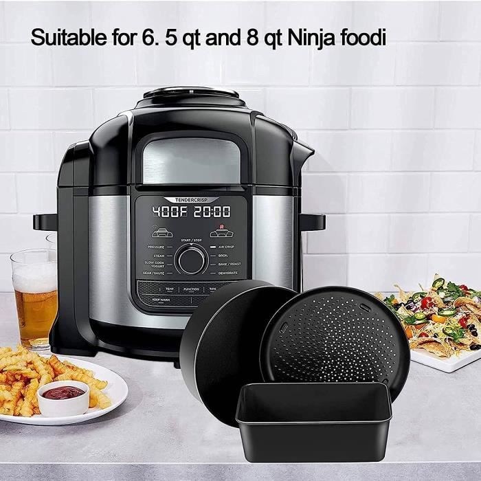 Accessoires de friteuse pour Ninja Foodi de 6,5 l et 8 qt, kit de cuisson  pour friteuse, revêtement antiadhésif, passe au lave[150] - Cdiscount  Electroménager