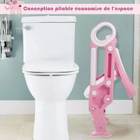 Réducteur de Toilette Enfant Bébé Rose + Blanc, Siège/chaise de toilette  confortable