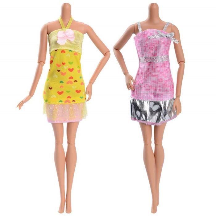 Ensemble 41 Pièces Vêtements Et Accessoires Pour Poupées Barbie - 10 Robes, 10 Paires Chaussures, 21 Accessoires Pour Poupées 11,5 Pouces
