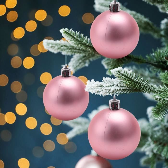 6 Boules De Noël En Forme De Bonbons Pailletées – 8,3 Cm, Or Rose – Décorations Sapin Et Intérieur - 11
