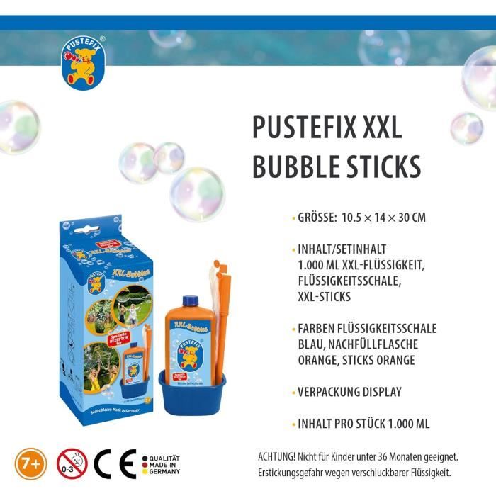 Pustefix vessie à bulles XXL avec 1 litre de liquide Pustefix vessie à bulles XXL avec 1 litre de liquide