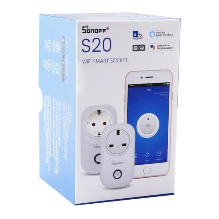 Prise Connectée S20-EU WiFi Smart Plug de courant