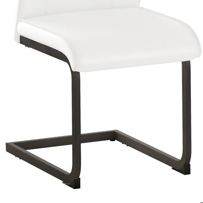 Lot de 4 Chaises de salle à manger Toulouse similicuir Pieds carrés