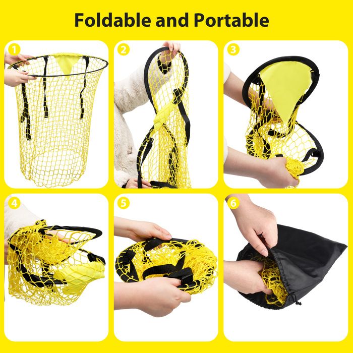 Lot De 3 Cibles De Football Pour Entraînement De Précision - Filets à Fixer Sur Le Cadre Du But, 45x59 Cm, Jaune