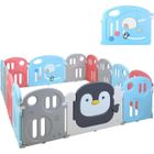 BAMNY Parc Bébé 200 x 180cm, Portail, Parc, Parc XXL, Grille de Protection en Plastique avec Porte - Adapté aux Enfants de 0 à 6 Ans