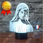 ZENTAVO TD® Nouvelle Vierge Marie 3D Lumières Touche Colorée Led Vision Atmosphère Décorative 3D Petite Lampe De Table Wir88