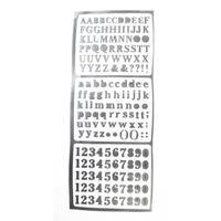 Stickers adhésifs alphabet, chiffres, argent 1 cm x 169 pcs - MegaCrea DIY {couleur}