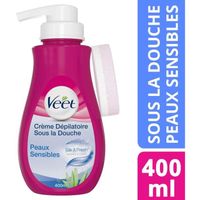 Épilation Veet Crème Dépilatoire sous la Douche Corps et Jambes - Peaux Sensibles - 400 ml 901008