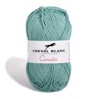 Laines Cheval Blanc - COMETE fil à tricoter 48% acrylique 47% coton 5% polyester 50g - Idéale pour des vêtements d'été légers et le 