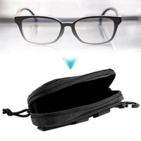 Fafeicy Poche à lunettes Étui à lunettes antichoc portable extérieur boîte de protection lunettes de soleil sac militaire noir