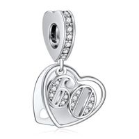 NINGAN Charm 60 de Argent Sterling 925 Femmes Perles Charm pour Pandora Bracelets