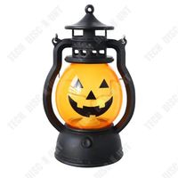 TD® Lanterne citrouille portable pour Halloween, décoration de crâne, lanterne de poney, lampe accessoire d'atmosphère de fête de