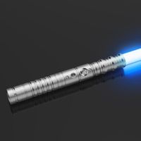 Sabre Laser, 7 Couleurs RGB FX Sabre Laser , Lightsaber Épissable en Métal Argent avec Poignée en Aluminium